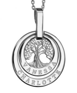 Double Ring "Tree of Life" Family Pendant